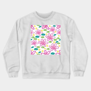 Marker pen floral pattern Crewneck Sweatshirt